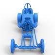55.jpg Diecast Motore anteriore dragster vecchia scuola con V8 Scala 1:25