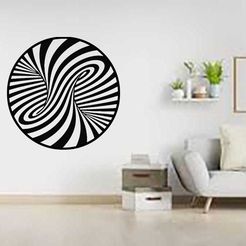 room-wall.jpg Optical illusion laser cut svg dxf files wall sticker engraving decal silhouette template cnc cutting router digital vector instant download