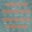 4.jpg Dog id tags with lovely breeds silhouette for Glowforge laser cutting Heart shape