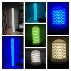 GridArt_20220424_003130310.jpg 3D file The Modular Honeycomb LED Design Lamp・3D printable model to download
