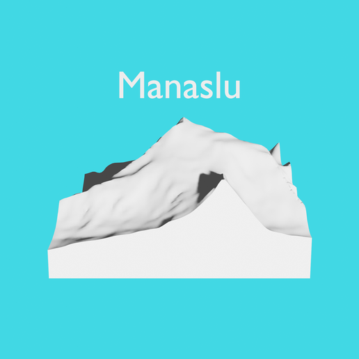 Manaslu.png Topographie 3D - Les 10 plus hauts sommets