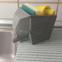 20240130_115459.jpg Elephant-Shaped Kitchen Sponge Holder with Integrated Drainage