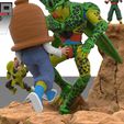 Cellvs-17-y-16.383.jpg Cell vs android 17 and 16 Tenshinhan Dragon Ball Z 3D print model