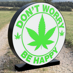 dont_worry_weed_v1_2023-Sep-18_06-27-14PM-000_CustomizedView16068904559.png STL-Datei Mach dir keine Sorgen, sei froh, dass die Unkrautfarbe getauscht wurde. kostenlos・Design zum 3D-Drucken zum herunterladen