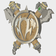 forthehorde3.PNG Warcraft 3 Orc Shield. For The Horde. World of Warcraft. Shield and Axes. Orc Sigil.