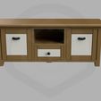 DH_living20_2.jpg Living room cabinet with functional doors, shelves and drawer mono/multi color 3D 3MF file