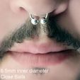 fem_jewel_septum_41_d65-03-02.jpg STL file fake nose hook FAKE NIPPLE PIERCING "BALLS FARTHER" Male Female Septum Barbaella male Non-Piercing Body Jewellery Bondage Weight femJ-41-d65 3d print cnc・3D printable model to download