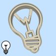 35-1.jpg Science and technology cookie cutters - #35 - light bulb (style 2)