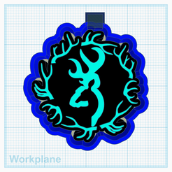 Browning-buck-antler-ring.png STL file Browning buck antler ring・3D printing model to download