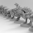 Squigs-In-Line-6.jpg Бесплатный STL файл Двуногие компакторы для мусора・Дизайн 3D-принтера для скачивания