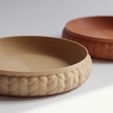 821.jpg Round Catchall Tray STL, Decorative Jewelry Dish, Knit Pattern Tray for 3D Printing