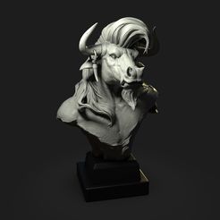 Minotaur2.jpg Archivo STL gratuito Busto del minotauro・Design para impresora 3D para descargar, White_Werewolf_Tavern