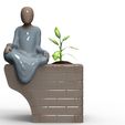 untitled.141.jpg Succulent pot human meditating 2-4 for 3D print