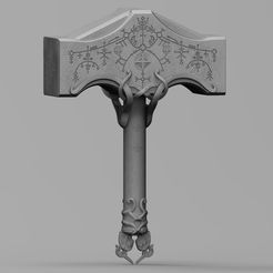 untitled-Cámara-1.37.jpg Download STL file mjolnir hammer- thor God of War Ragnarok • 3D printing model, cuervo94