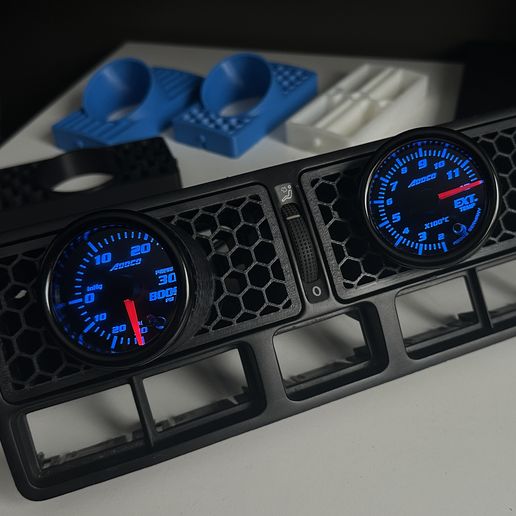 VW Mk4 central vent angled honeycomb gauge pod 52mm