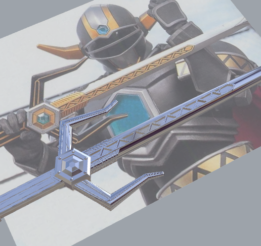 Sword of the Power Rangers Magna Defender - 3D model önizlemesi