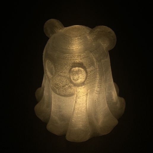 Ghost Bear Tea Light Lantern | Halloween LED Candle Holder | 3D Print STL