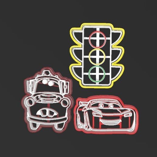 🍪 Cars, Cookie Cutter Set 90mm・ STL File for 3D printing・Cults