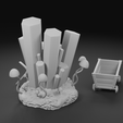 4.png Cave crystal cluster 3D print model