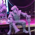 GP seated resin 3D printed.jpg Captain Gangplank Seated - League of Legends