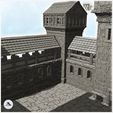 10.jpg Large damaged castle with double towers and keep with flag (18) - Medieval Gothic Feudal Old Archaic Saga 28mm 15mm