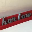 harlow.jpg HARLOW font lowercase 3D letters STL file