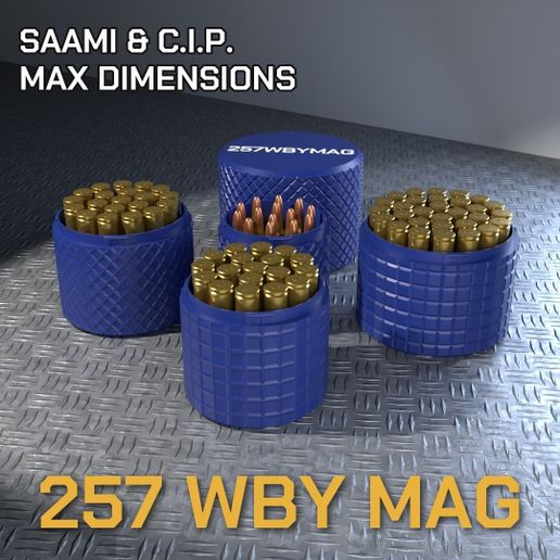 CBOX AMMO BOX 257 WBY MAG AMMUNITION STORAGE 80/90/100/110/120MM ROUND CASE ORGANIZER 257 Weatherby