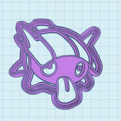090-Shellder.png Archivo STL Pokemon: Shellder Cortador de Galletas・Diseño para descargar y imprimir en 3D