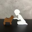 WhatsApp-Image-2023-01-05-at-13.58.36.jpeg Girl and her pug(afro hair) for 3D printer or laser cut