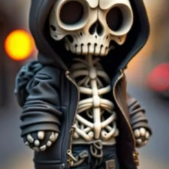 Skele_man_hoodie.png Skele Hipster figurine 3D printed