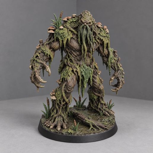 Bog Warden Creature Figure STL File, Swamp Monster Statue 3D Printable Model
