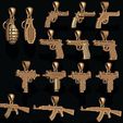 456784964568796456.jpg Gun pendants pack 3D print model