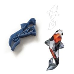 koi.jpg STL-Datei Koi Fisch Ausstecher und Stempel POLYMER TONSCHNEIDER - POLYMER TONWERKZEUGE - 3D GEDRUCKTE POLYMER TONSCHNEIDER・3D-druckbares Modell zum Herunterladen