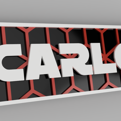 carlos01.png Fichier STL nommé porte-clés・Modèle pour impression 3D à télécharger