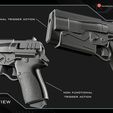 02-stl-preview.jpg 10 mm blaster 2 - Fallout - functional trigger/hammer action