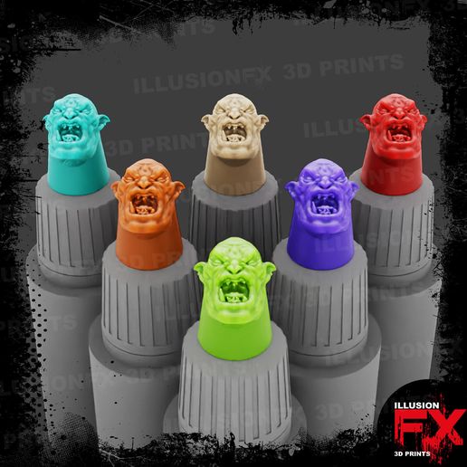 ork-head-not-mine2.jpg ORK HEAD - VALLEJO NEW XPRESS COLOUR COLOR TRANSLUCENT BOTTLE SWATCH SUPER MINI CAP - 18ML