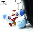Cutie3D-Click Rocket Fidget Clicker Keychain_05.png Cutie3D Click Rocket Fidget Clicker Keychain - Cute Backpack Keychain