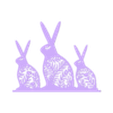 rabbits.stl Easter decoration 2
