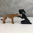 WhatsApp-Image-2023-01-16-at-17.33.00.jpeg Girl and her Galgo (tied hair) for 3D printer or laser cut