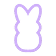 Peep Bunny.stl Bunny Peep Cookie Cutter