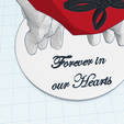 forever-in-our-hearts-3.png Angel wings heart with celtic knot cross, Forever in our heart text, Memorial statue, decorative religious gift, condoleance gift, Remembrance Gift