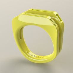 bague_siamoise_ondul_e.JPG STL file Siamese corrugated ring T51・3D printer design to download