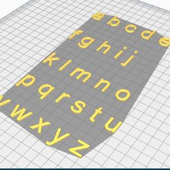 arial_text_pic1.jpg 3d Printable English Alphabet Text Letter Standard Arial Font