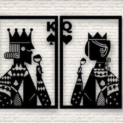 king-n-queen.jpg Файл 3D King And Queen STL, STP, SVG, OBJ・Модель 3D-принтера для скачивания