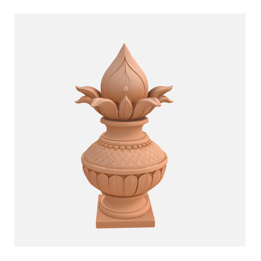 🪷 Elegant Lotus Kalash Vase – Decorative Sacred Pot with Floral Finial ...