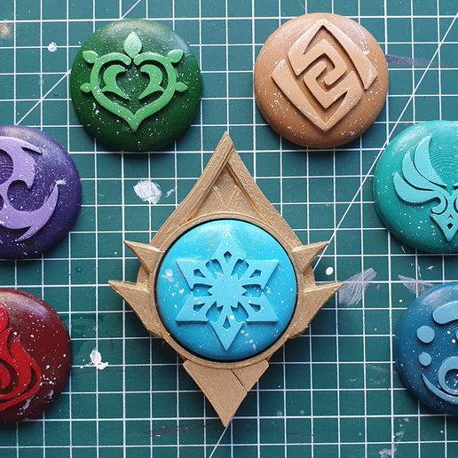 Impressão 3D de Shneznaya Vision Set -- Childe Cosplay -- Genshin ...