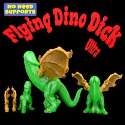 flying_dino_dick_ultra_01.jpg Archivo STL Flying Dino Dick Ultra・Objeto imprimible en 3D para descargar