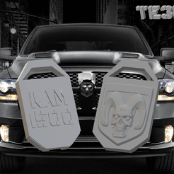 Dodge-Ram-1500-T-800-key-casing-1.png Fichier STL Dodge Ram 1500 2000-2005 Boîtier de clé version T-800・Modèle à télécharger et à imprimer en 3D