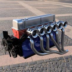 motor_2021-Sep-16_03-41-31PM-000_CustomizedView51364572583dfg.jpg STL file Nissan L28 Engine 1:24 1/24 R6・3D printer model to download