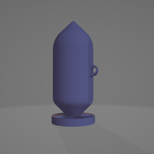 Nuclear bomb key fob 3D model
